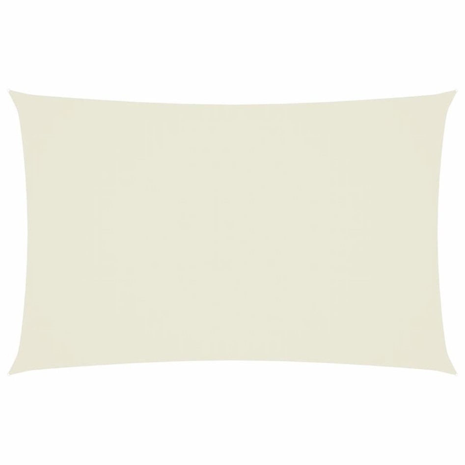 Toldo de vela rectangular tela Oxford color crema 2x4,5