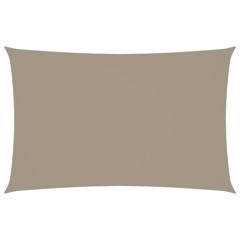 Toldo de vela rectangular tela Oxford gris taupe 2x4,5
