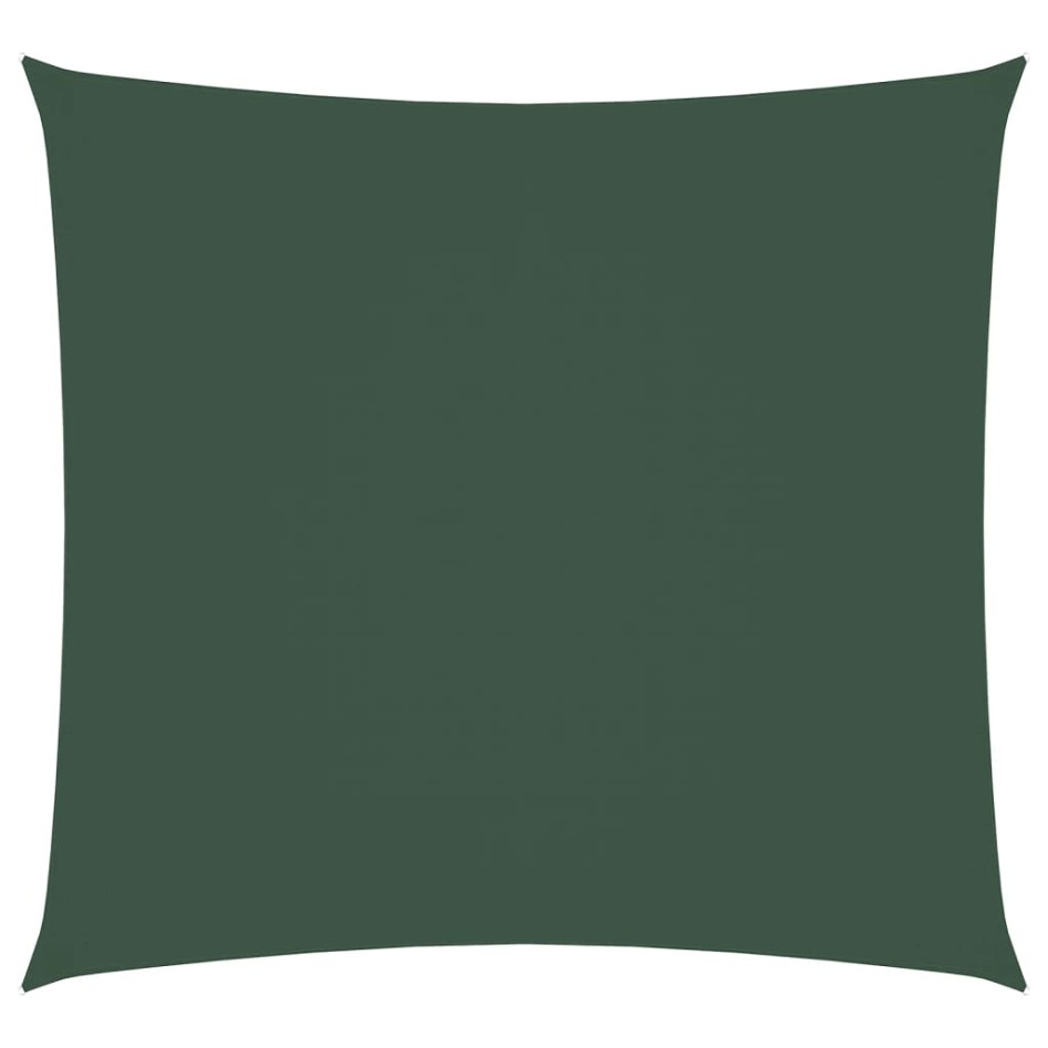 Toldo de vela cuadrado tela Oxford verde oscuro 3,6x3,6