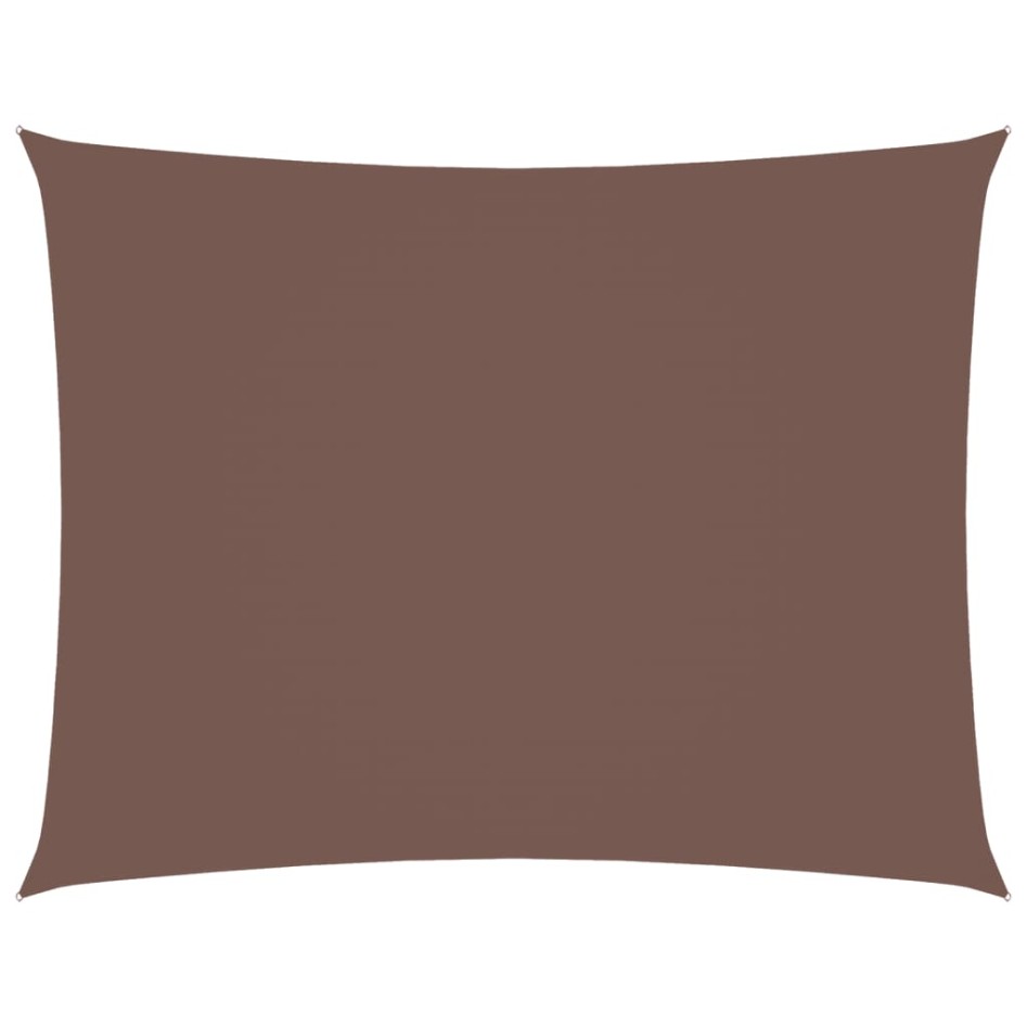 Toldo de vela rectangular tela Oxford marrón 3x4,5