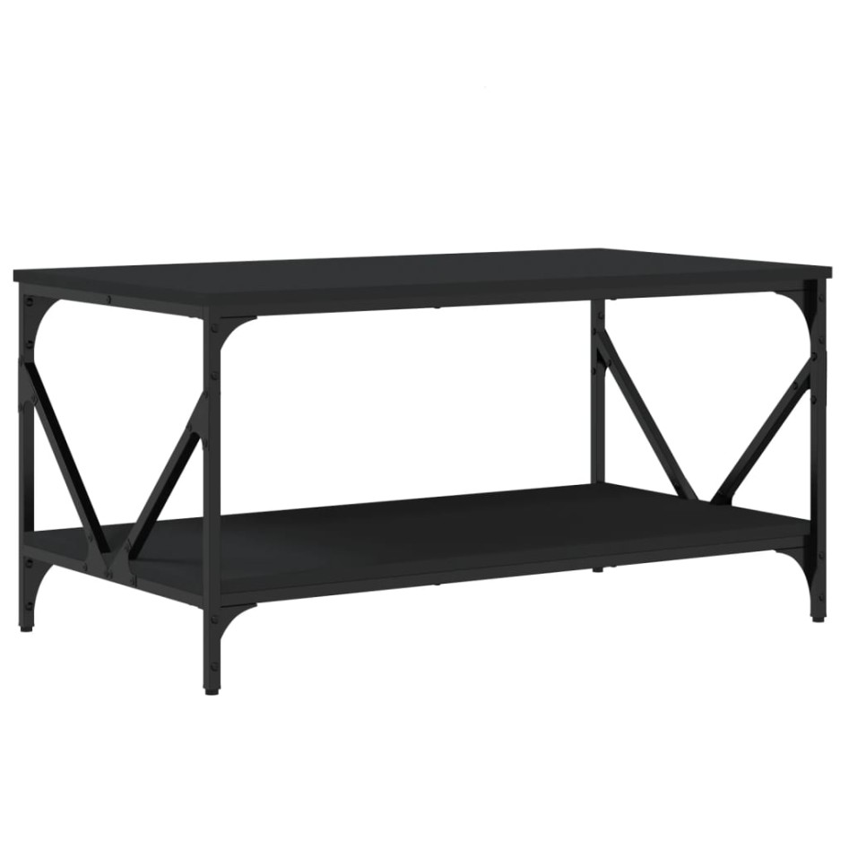 Mesa de centro madera contrachapada negro 90x50x45