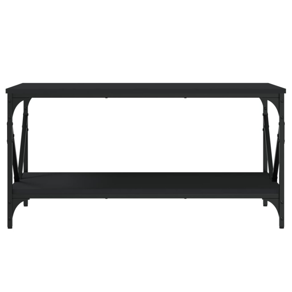 Mesa de centro madera contrachapada negro 90x50x45