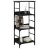 Estantería de madera de ingeniería negra 50x33x117,5