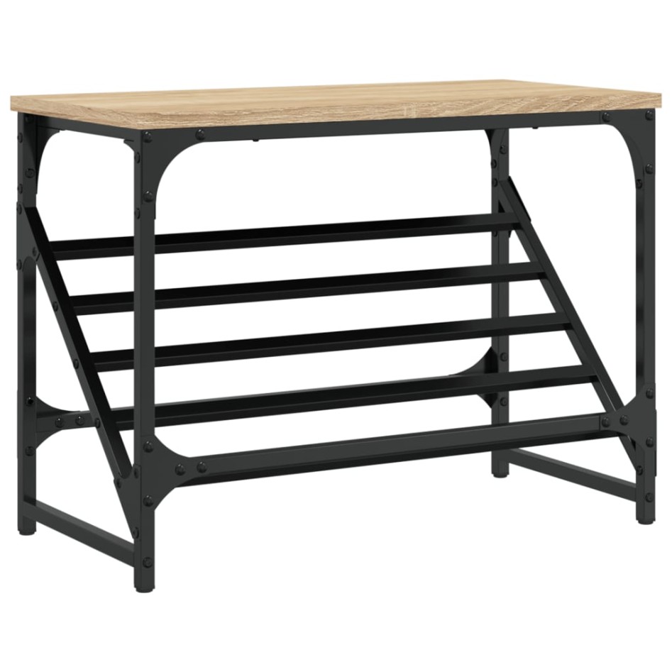 Mueble zapatero madera de ingeniería roble Sonoma 60x30x45