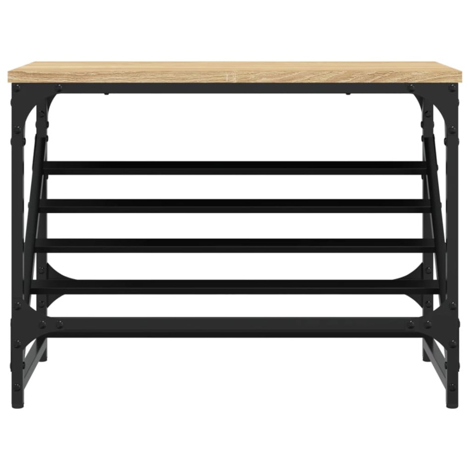 Mueble zapatero madera de ingeniería roble Sonoma 60x30x45