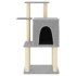 Rascador para gatos con postes de sisal gris claro 97