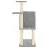 Rascador para gatos con postes de sisal gris claro 97