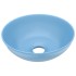 Lavabo de cuarto de baño redondo cerámica azul