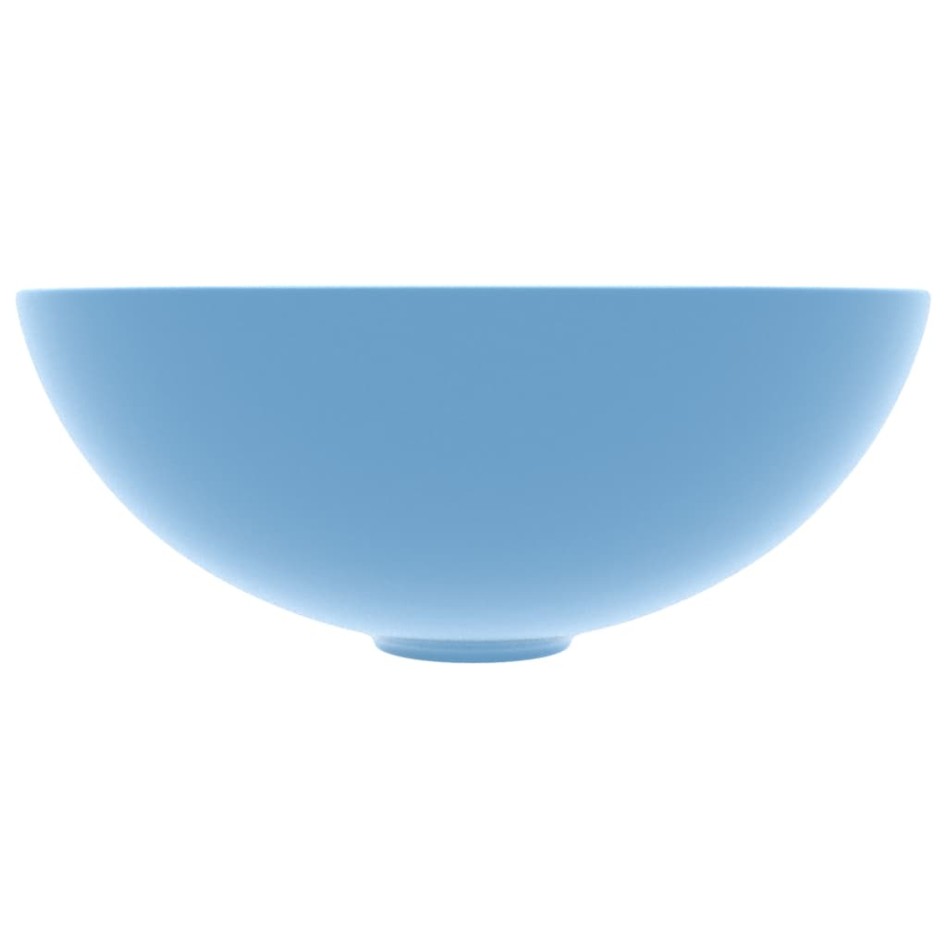 Lavabo de cuarto de baño redondo cerámica azul