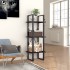 Estantería de 3 niveles madera contrachapada negro 40x30x105