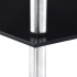 Estantería 3 niveles cristal templado negro 30x30x67