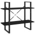 Estantería de 2 niveles madera contrachapada negro 80x30x70