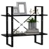 Estantería de 2 niveles madera contrachapada negro 80x30x70
