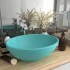 Lavabo de lujo ovalado cerámica verde claro mate 40x33