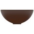 Lavabo de lujo redondo cerámica marrón oscuro mate 32,5x14