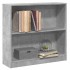Estantería de madera contrachapada gris hormigón 80x24x75