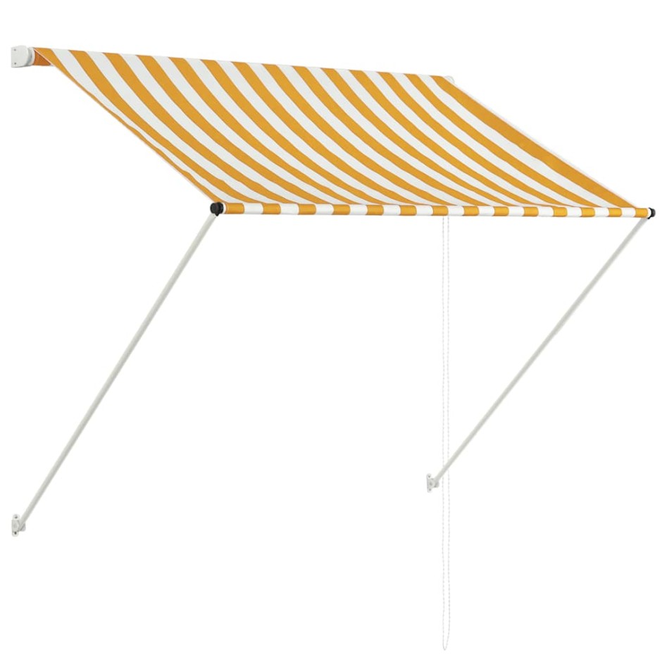 Toldo retráctil 150x150 cm amarillo y