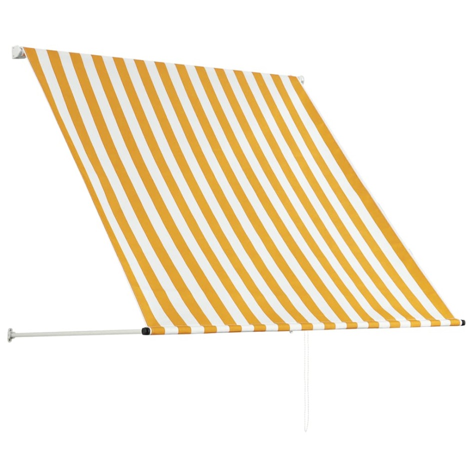 Toldo retráctil 150x150 cm amarillo y