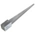 Picas de tierra 2 uds acero galvanizado plateado 9x9x90