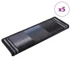Alfombrillas escalera autoadhesivas 5uds negro y gris 65x21x4cm
