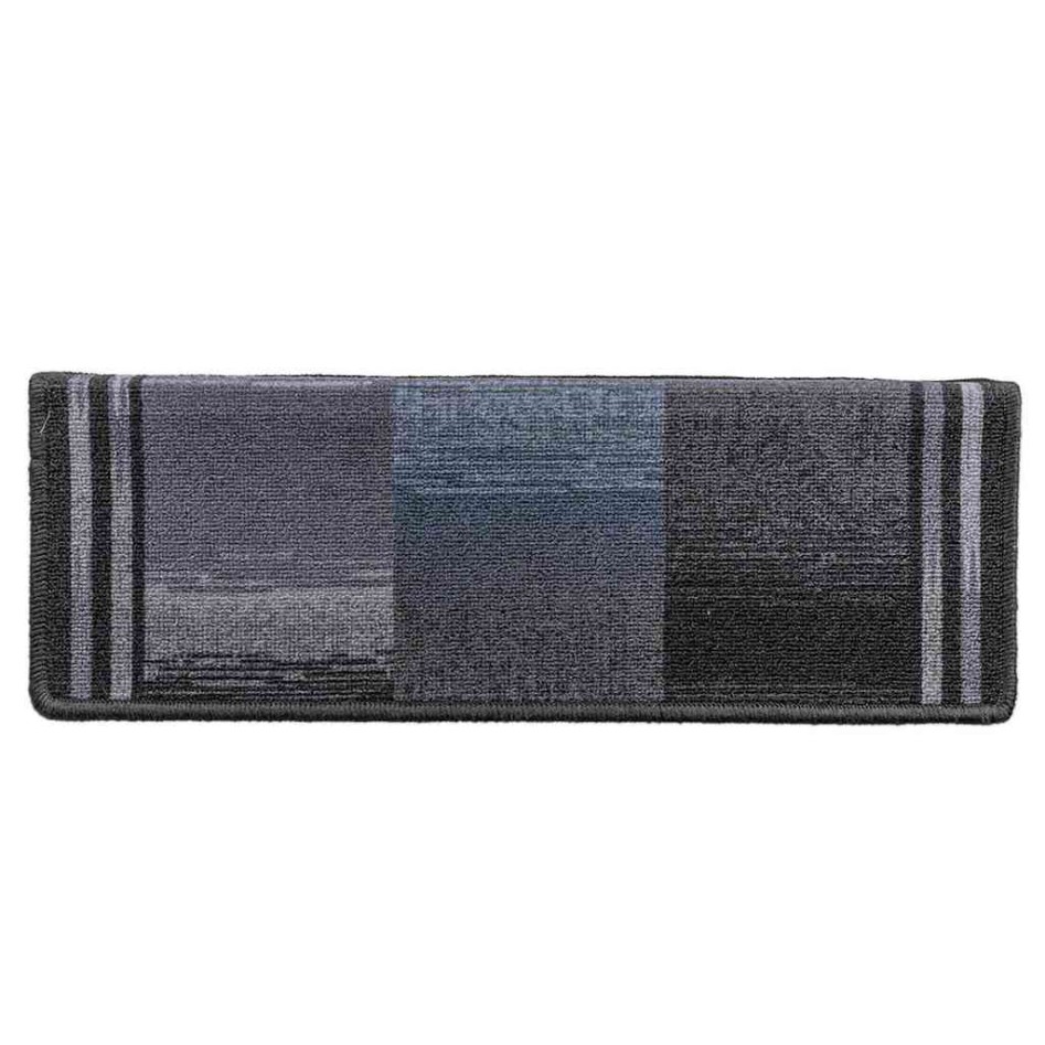 Alfombrillas escalera autoadhesivas 5uds negro y gris