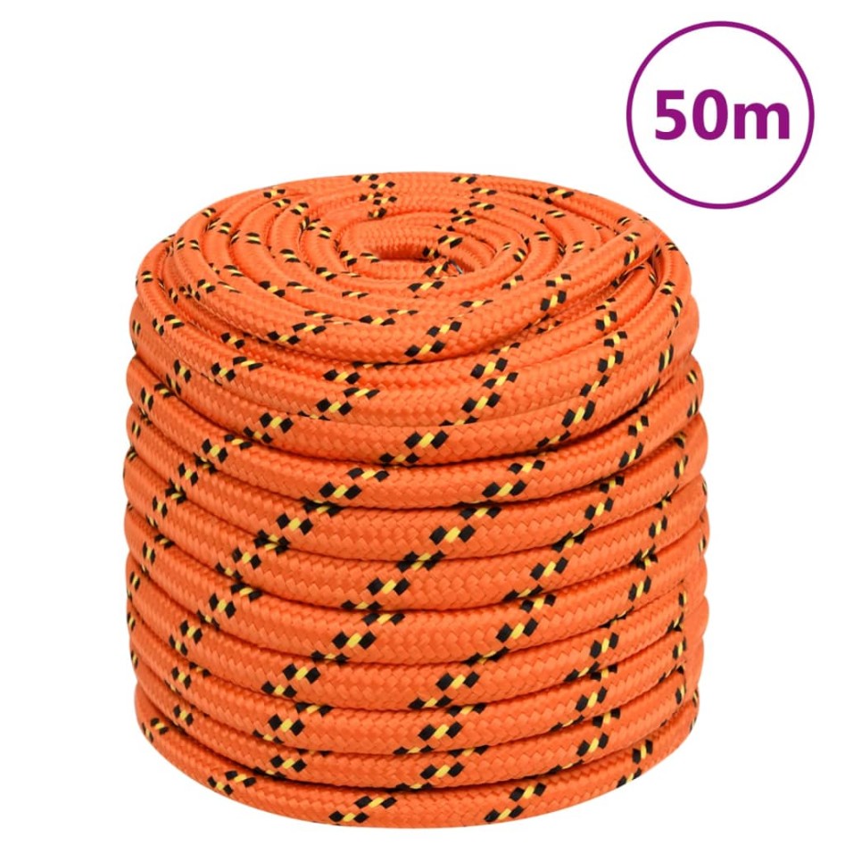Cuerda de barco polipropileno naranja 16 mm 50