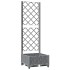 Jardinera con enrejado PP gris claro 40x40x121,5
