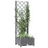 Jardinera con enrejado PP gris claro 40x40x121,5