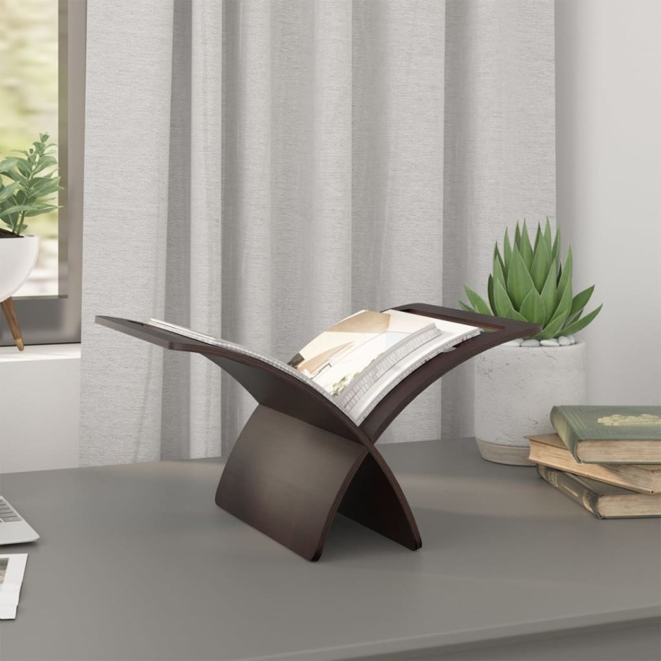 Revistero de madera de pie