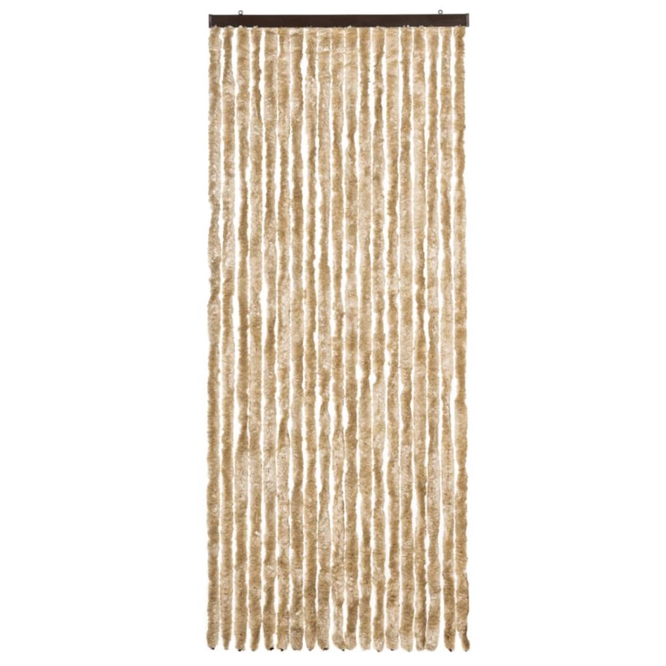 Cortina mosquitera de chenilla beige 56x185