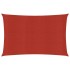 Toldo de vela rojo HDPE 160 g/m² 2,5x4,5