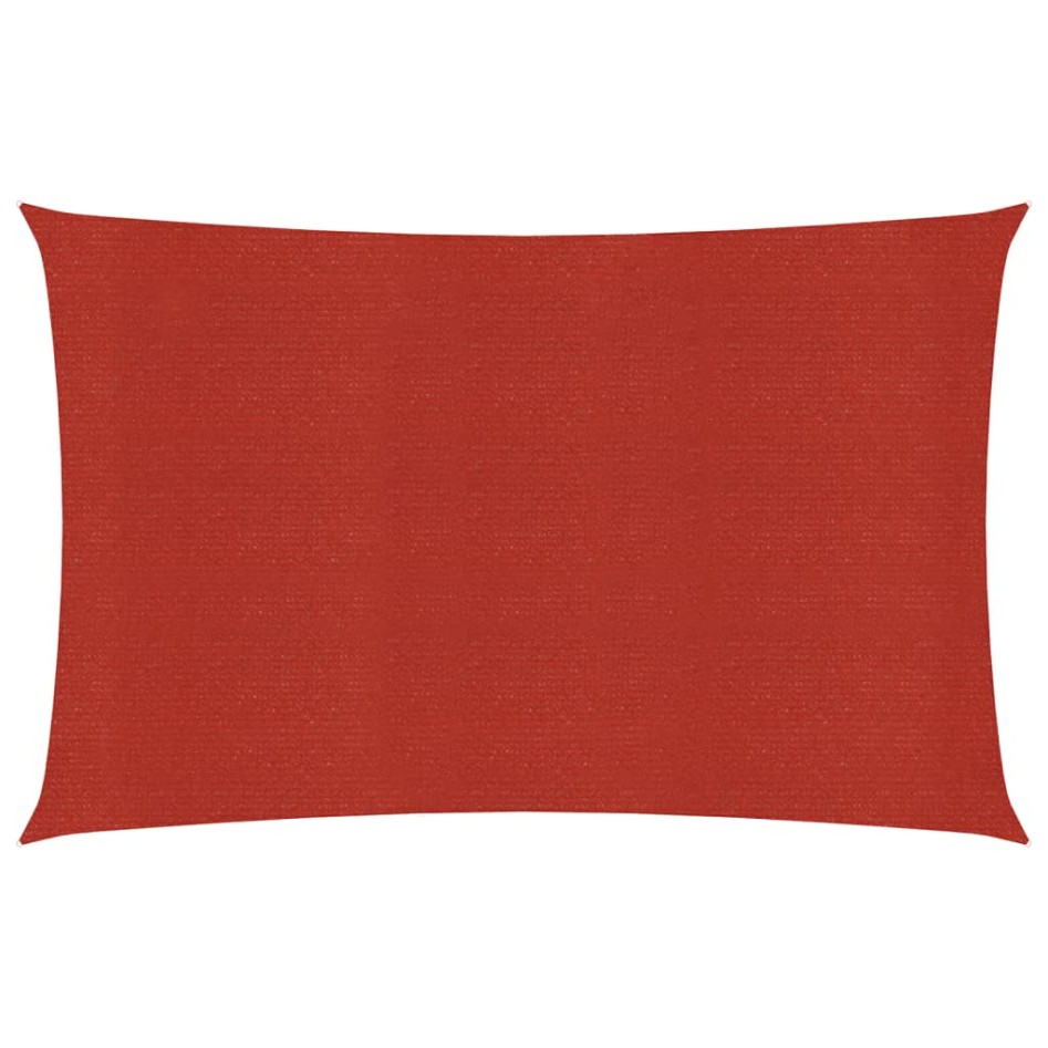 Toldo de vela rojo HDPE 160 g/m² 2,5x4,5