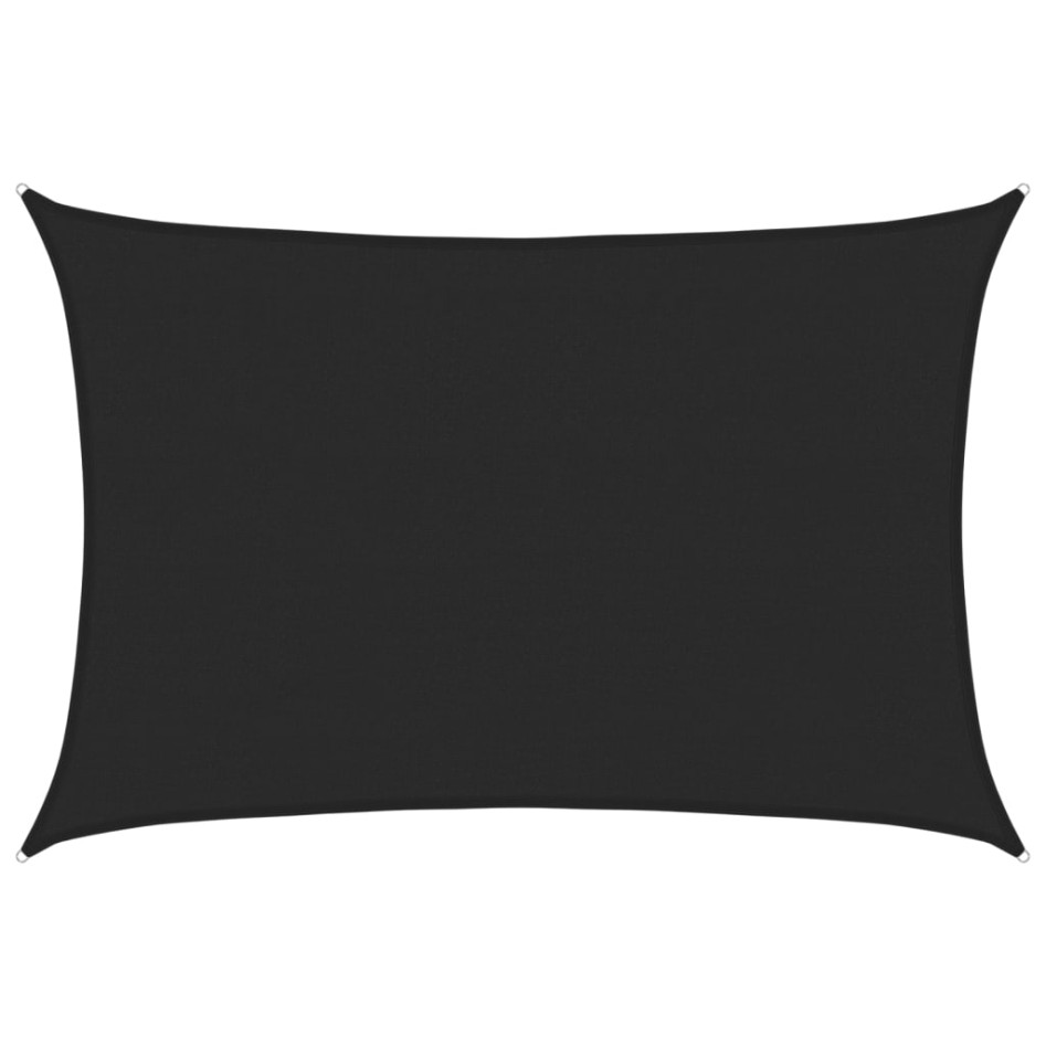 Toldo de vela HDPE negro 160 g/m² 4x5