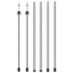 Postes telescópicos de toldo 2 uds acero galvanizado 102-260 cm