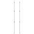 Postes telescópicos de toldo 2 uds acero galvanizado 102-260