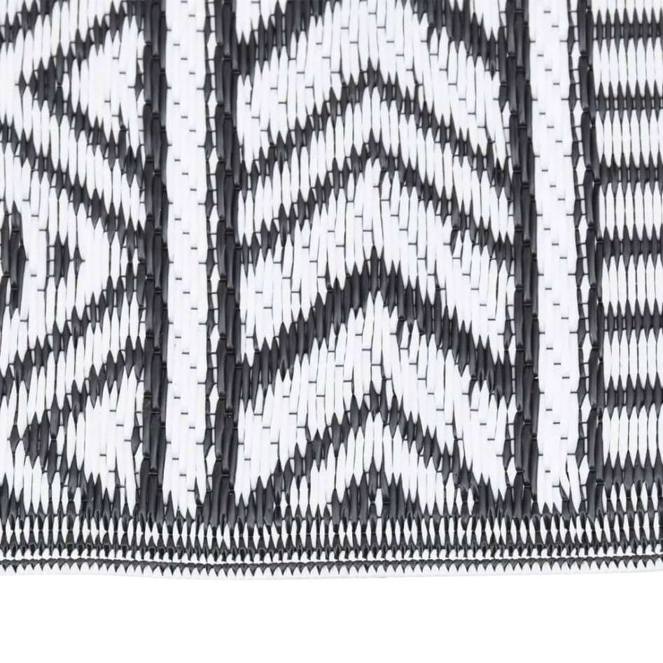 Alfombra de exterior ARAKIL negra 140x200 cm