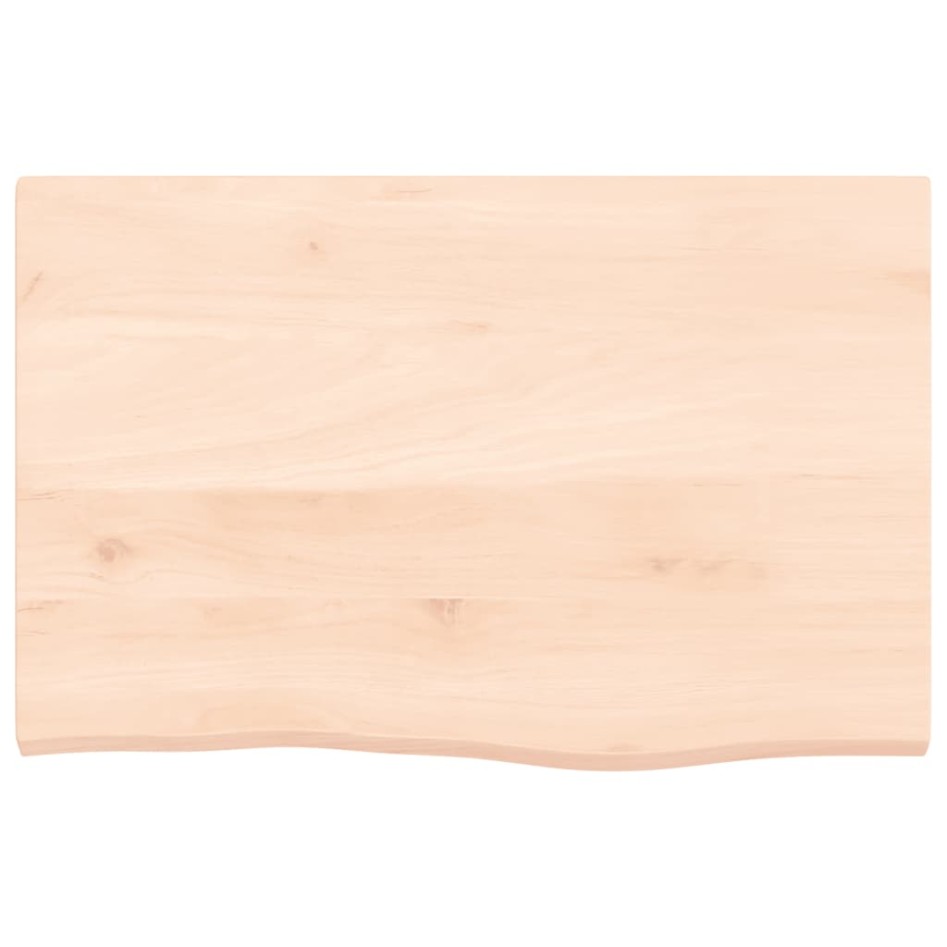 Tablero de mesa madera maciza de roble sin tratar 60x40x2