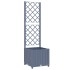 Jardinera con enrejado PP azul gris 40x40x136