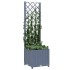 Jardinera con enrejado PP azul gris 40x40x136