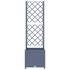 Jardinera con enrejado PP azul gris 40x40x136