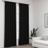 Cortinas opacas ganchos look de lino 2 pzas antracita