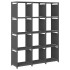 Estantería de 12 cubos de tela gris 103x30x141