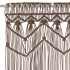 Cortina de macramé algodón gris taupé 140x240