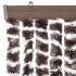 Cortina mosquitera de chenilla marrón y blanca 56x185