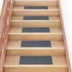 Alfombrilla autoadhesiva escalera 15 uds gris claro 60x25 cm