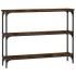 Mesa consola madera de ingeniería roble ahumado 100x22,5x75