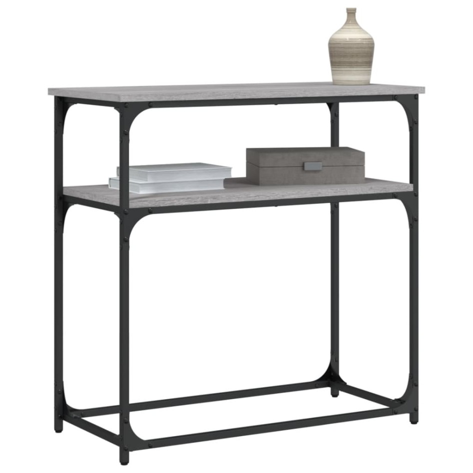 Mesa consola madera de ingeniería gris Sonoma 75x35,5x75