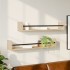 Estantes de pared con barras 2 uds roble Sonoma 80x16x14