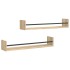 Estantes de pared con barras 2 uds roble Sonoma 80x16x14