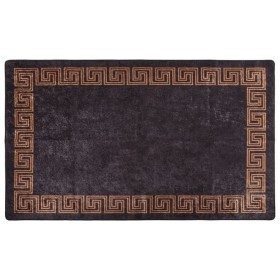 Alfombra lavable antideslizante negro y dorado 120x180